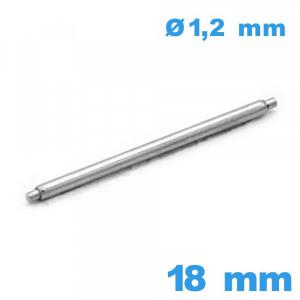 1 Springbar à ressort  réparation bracelet montre 18 mm Téléscopique épaulement simple diam : 1,2 mm Suisse