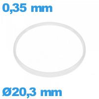 Joint verre d'horlogerie de marque ISO Swiss     20,3 X 0,35 mm 