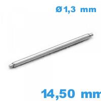 Springbar à l'unité bracelet 14,50mm diam : 1,3 mm A pointe courte épaulement simple Suisse