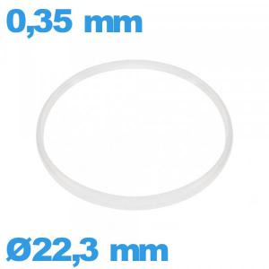 Joint  22,3 X 0,35 mm verre horlogerie blanc   