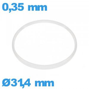 Joint verre horlogerie  31,4 X 0,35 mm Cylindrique   