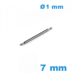 Tige à l'unité bracelet montre 7mm d :1 mm double rainure