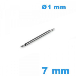 Tige à l'unité bracelet montre 7mm d :1 mm double rainure