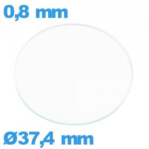 Verre circulaire 37,4 mm verre minéral pour montre
