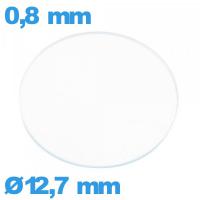 Verre 12,7 mm de montre verre minéral circulaire