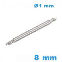 Springbar à ressort bracelet montre 8 mm diam : 1 mm épaulement simple Téléscopique
