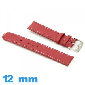Bracelet Montre En Cuir Grainé Crocodile Framboise – Largeurs 12 à 22mm, Unisexe, Marque Watchband Berlin