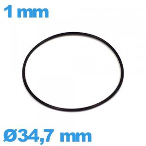 Joint 34,7 X 1 mm nitrile  O-ring de montre 