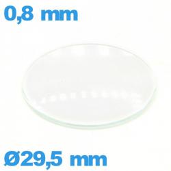 Verre en verre minéral circulaire bombé 29,5 mm de montre
