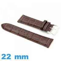 Bracelet cuir  22mm pour montre Crocodile