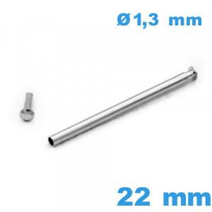 Barre 22mm Argenté fermoir à rivet   Argenté pour bracelet de montre