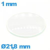 Verre en verre minéral circulaire bombé 21,8 mm pour montre