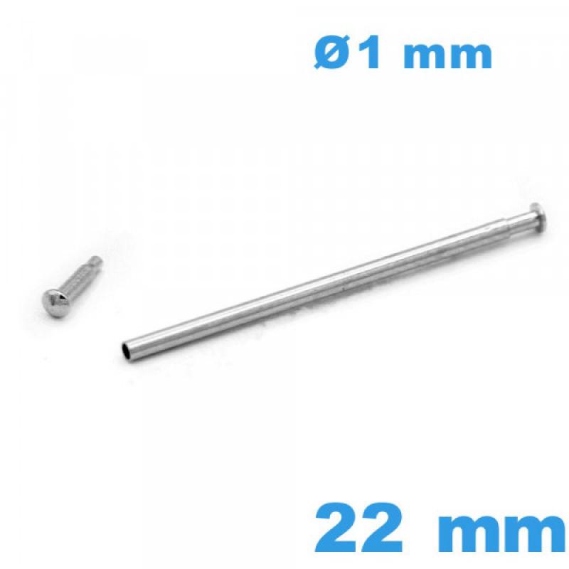 Barrette Pour Montre Capuchon Vis Et Pression 30mm - Argenté