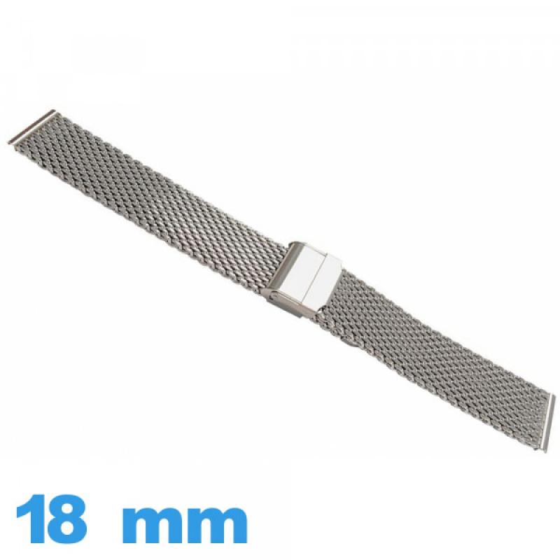 Bracelet Montre Acier ZRC 18mm – Boucle Déployante – Neuf Sans Boîte