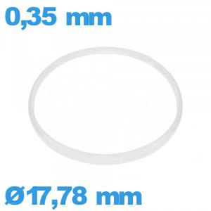 Joint  17,78 X 0,35 mm verre d'horlogerie blanc  Hytrel ISO Swiss
