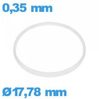 Joint  17,78 X 0,35 mm verre d'horlogerie blanc  Hytrel ISO Swiss