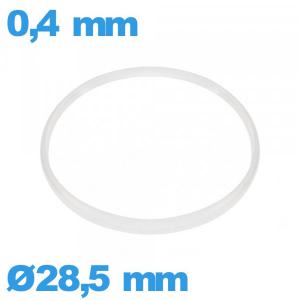 Joint   d'horlogerie  28,5 X 0,4 mm   blanc