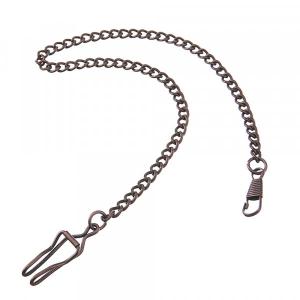 Chaine de montre à gousset poche bronze 30 cm