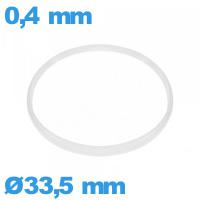 Joint blanc 33,5 X 0,4 mm  verre montre 