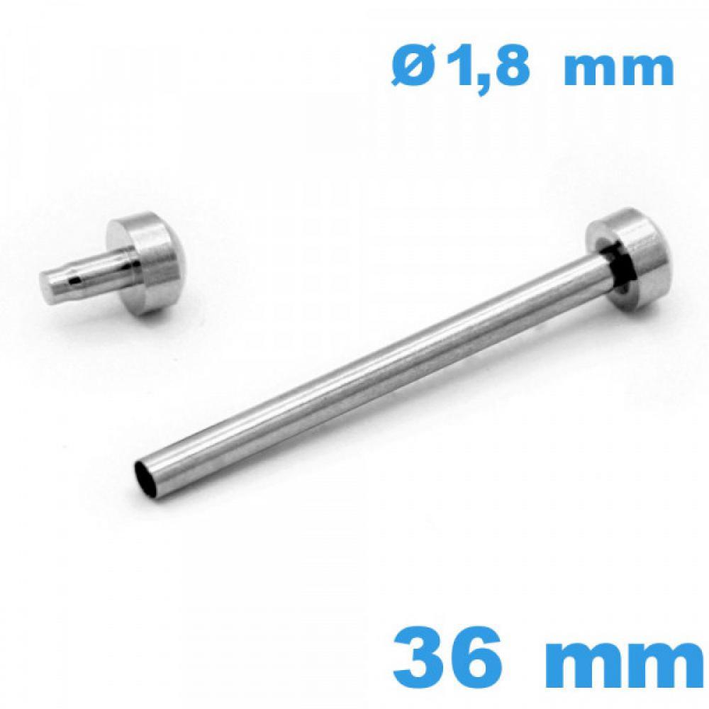 Lot De 6 Barrettes De Ressort Pour Bracelet De Montre - Ø 2.00 Mm - Longueur 36-38 Mm - SWISS MADE