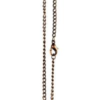 Chaine montre pendentif 78 cm bronze maillons fins