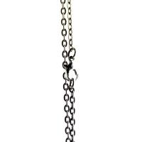Chainette de pendentif montre couleur noire 78 cm