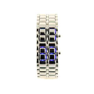 Montre Samurai Argenté LED Bleu