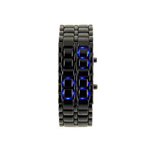 Montre Samurai Noir LED Bleu