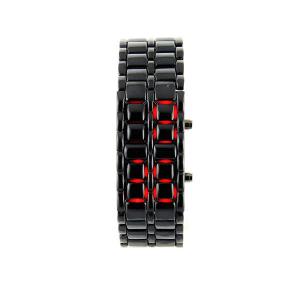 Montre Samurai Noir LED Rouge