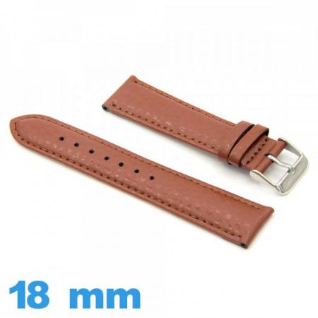 Bracelet De Montre 18mm En Cuir Buffalo Marron Clair - Fabrication Artisanale Pour Un Look Classique Et Authentique