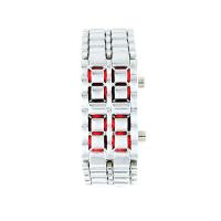 Montre Samurai Argenté LED Rouge - Femme