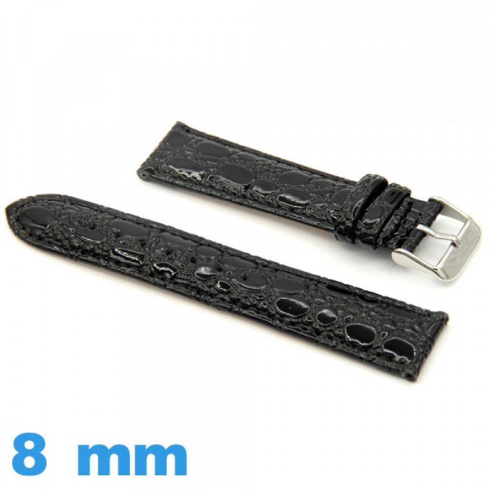 Bracelet De Montre En Cuir Véritable Femme 8mm – Sangle Réglable, Plusieurs Couleurs