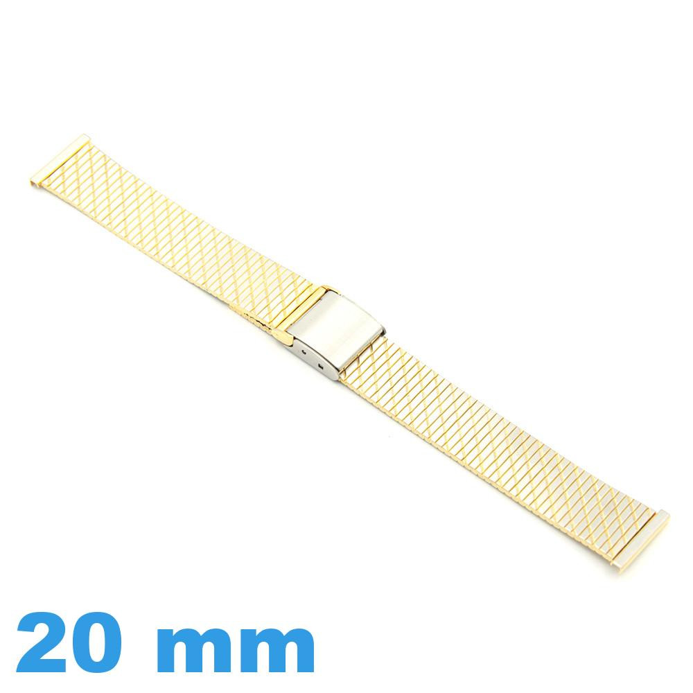 Bracelet De Montre ZRC En Métal Doré/argenté - Largeur 26/28 Mm - Neuf Avec étiquettes, Fabriqué En France