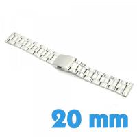 Bracelet 20 mm acier montre