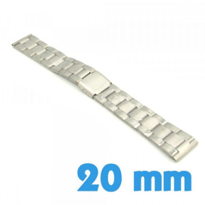 Bracelet pour Montre Acier Argenté 20 mm