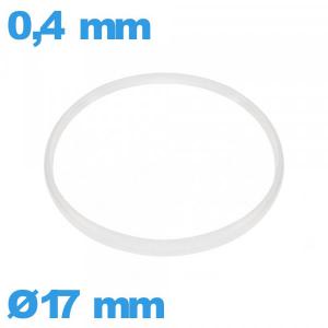 Joint verre horlogerie 17 X 0,4 mm   Cylindrique  