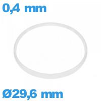 Joint  blanc 29,6 X 0,4 mm  verre d'horlogerie Hytrel