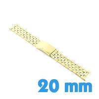 Bracelet montre pas cher doré 20 mm boucle doré