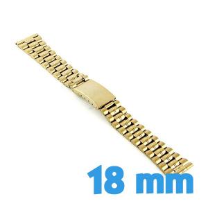 Bracelet de montre pas cher doré 18 mm boucle déployante Bracelet de montre pas cher doré 18 mm boucle déployante