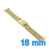 Bracelet de montre pas cher doré 18 mm boucle déployante