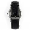 Grosse montre marque OMAX chiffres blanc bracelet cuir noir
