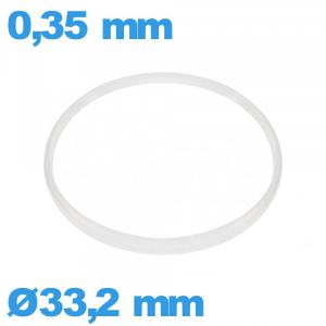 Joint verre de montre    33,2 X 0,35 mm  
