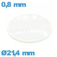 Verre bombé montre verre minéral circulaire 21,4 mm