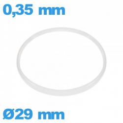 Joint verre pour montre  - 29 X 0,35 mm blanc 