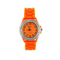 Montre pas chère Orange bracelet silicone de marque Geneva