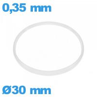 Joint  blanc verre horlogerie - 30 X 0,35 mm 