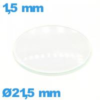 Verre circulaire 21,5 mm pour montre verre minéral bombé