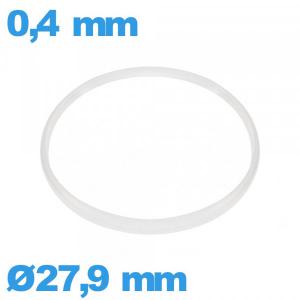 Joint 27,9 X 0,4 mm    blanc verre d'horlogerie 