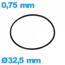 Joint 32,5 X 0,75 mm de montre O-ring  caoutchouc 