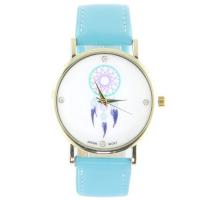 Montre OMAX femme pas chère mauve bracelet cuir